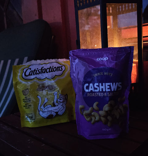 Snacksblunder i solnedgang
