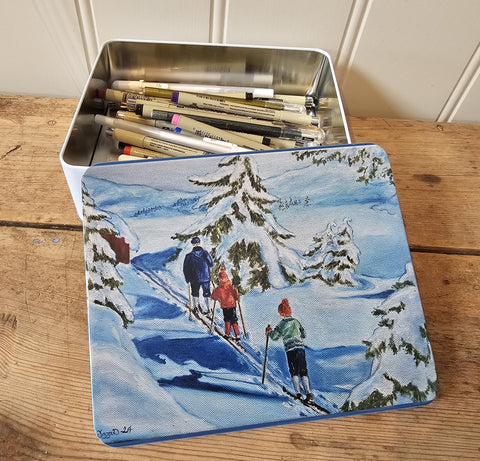 Skitur med bestefar, boks