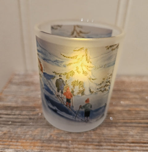 Telysholder Skitur med bestefar