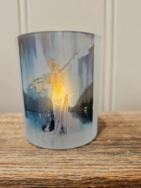 Telysholder Aurora painting winter lights