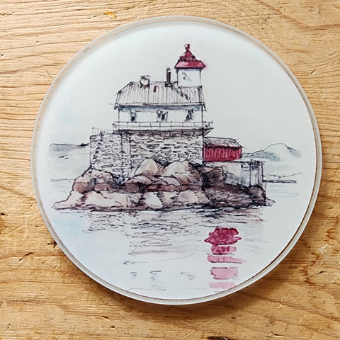 Glassbrikke Stabben fyr, Florø, Kinn