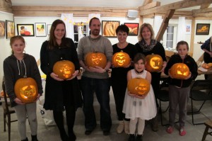 Pumpkin carving workshop at Dalalåven Atelier with Inga Dalsegg