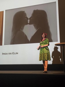 Inga holder foredrag under Kulturkonferanse 2016