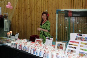 Inga at her stall at Winter Noise in Meldal