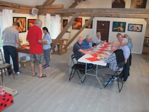 Guests from Rotary visiting me at Dalalåven Art Studio