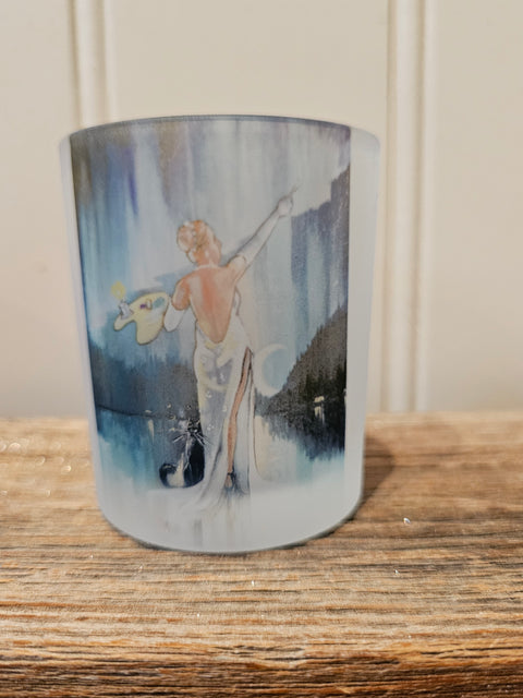 Telysholder Aurora painting winter lights