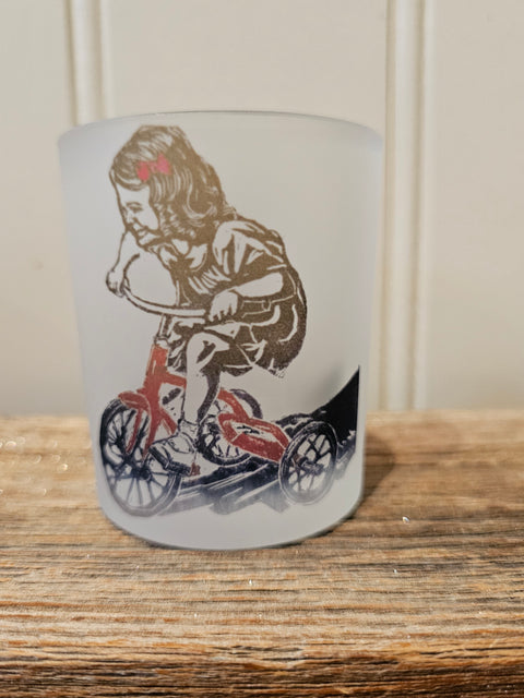 Telysholder Den første sykkelen