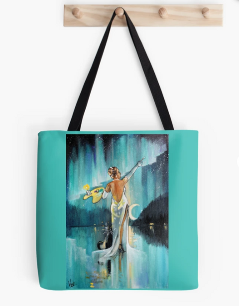 Aurora painting winter lights, veske