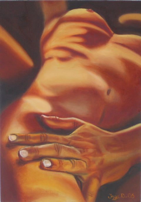 Being fondly caressed