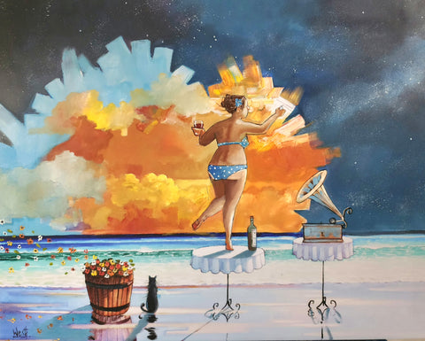 Inga painting sunset