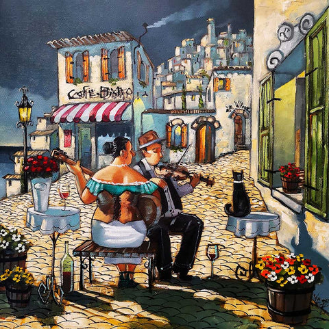 Musicians practicing