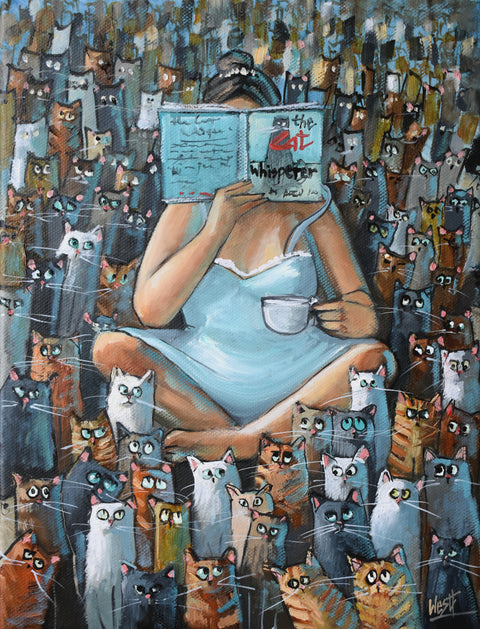 The cat whisperer, oljemaleri